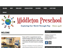 Tablet Screenshot of middletonpreschool.org